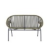 GDFStudio Chardean Outdoor Wicker Wrap Hammock Loveseat with Metal Frame - 2 of 4