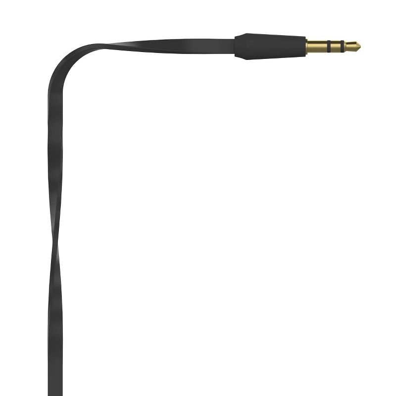 Just Wireless 4&#39; Flat TPU Auxiliary Cable (3.5mm) - Black, 4 of 9