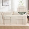 133.86" Modern Polyester Upholstered Modular Sectional Sofa with Deep Seats, Right-Facing Chaise Lounge for Living Room, No Assembly Required - 4 of 4