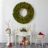 Nearly Natural 5-ft Giant Artificial Christmas Wreath with 280 Warm White Lights and Pine Cones - 4 of 4