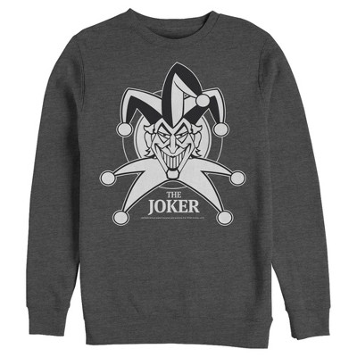 Men's Batman Joker Emblem Sweatshirt - Charcoal Heather - 2x Large : Target