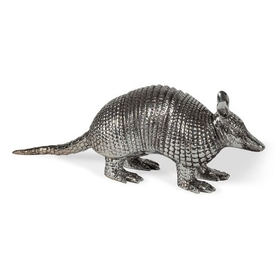 HomeRoots 18" Silver Resin Armadillo Figurine