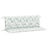 Garden Bench Cushion Set of 2 Leaf Pattern 100% Polyester vidaXL - 2 of 4