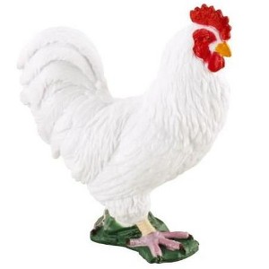 Breyer Animal Creations CollectA Farm Life Collection Miniature Figure | White Cockerel - 1 of 1