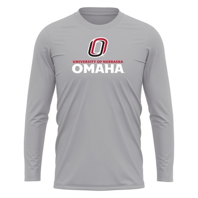 Men's University of Nebraska at Omaha Adult Sport Long Sleeve Shirt Primary Logo