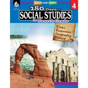 180 Days(tm) Social Studies for Fourth Grade - (180 Days of Practice) by  Marla Tomlinson & Gita Wassmer & Margaret Williamson (Paperback) - 1 of 1