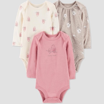 Image of Carter's Just One You® Baby Girls' 3pk Owl Bodysuit - Pink 3M