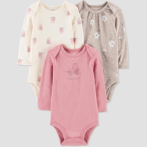 Carter's Just One You®️ Baby Girls' 3pk Owl Bodysuit - Pink - image 1 of 4