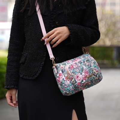 MKF Collection Rosalie Quilted Cotton Botanical Pattern Women’s Shoulder Bag by Mia K - Blue — фото 3