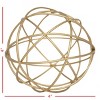 4" Doreen Small Decorative Abstract Themed Tabletop Brass Metal Accent Sphere Figurine - 3 of 4