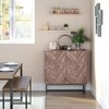 NicBex Sideboard Buffet Cabinet Kitchen Storage Cabinet with 2 Doors and Metal Legs for Kitchen,Living Room,Walnut - 4 of 4