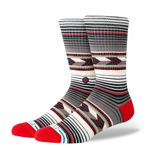 Stance Men's Chevron Striped Crew Socks - Red 6-12 - 1 of 4