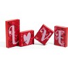 Joyfy Valentines Day Table Decoration LOVE Wooden Blocks Love Signs, Home Decoration LOVE Letter Table Sign for Girlfriend Wife Party Wedding Decor - 2 of 4