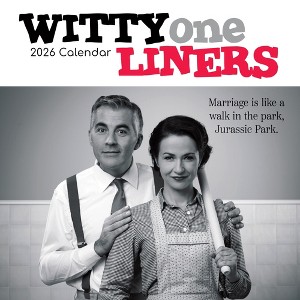 2026 Square Wall Calendar, Witty One Liners, 16-Month Funny Corner Theme with 180 Reminder Stickers (12x12 In) - 1 of 4
