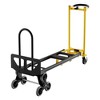 Cart, 3-in-1 cart, 800 lb capacity, heavy-duty convertible, with stair climbing wheels and elastic straps, foldable, suitable for kitchen, office - 2 of 4
