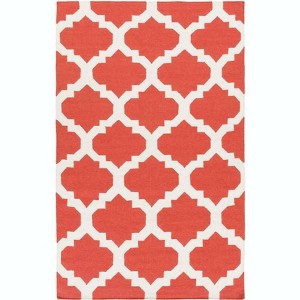 Mark & Day Avera 5'x8' Rectangle Woven Indoor Area Rugs Orange: Modern Trellis Wool, Stain-Resistant, Pet Friendly - 1 of 3