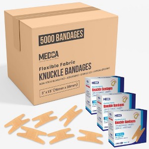 Flexible Fabric Knuckle Bandages 5000 Count Bulk, Protect Fingers & Knuckles with Adhesive Strips for Cuts & Wounds - 1 of 4