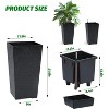 16" Tall Planters Set of 4, Outdoor＆Indoor Black Planter Pots, High Front Porch Planter Pots with Drainage Holes＆Water Level Monitor＆Inner Bucket - 4 of 4