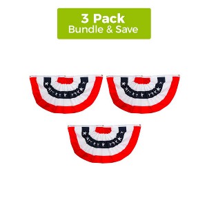 Briarwood Lane 4th of July Patriotic Bunting 36" X 18" (Set of 3 1x1 For 4th of July Bundle - 1 of 4