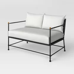 Midway Metal Patio Loveseat - Black - Threshold™ designed with Studio McGee