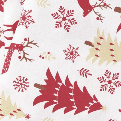 red deer's, tree's, and snow