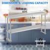 60"x12" Commercial Wide Double Overshelf NSF Kitchen Restaurant Work Prep Table - 2 of 4