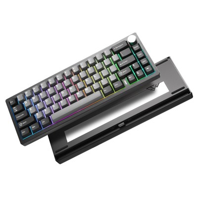 MaseiKar AL68 Wireless Mechanical Keyboard,60% Layout ,QMK/VIA Software,Gasket Mounted,Hot Swappable,RGB Backlit,BT/2.4G/USB-C