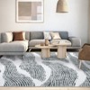 Area Rug Geometric Stripes Rug Modern Washable Living Room Rug Low Pile Non-Slip Throw Rugs for Bedroom Office - 3 of 4