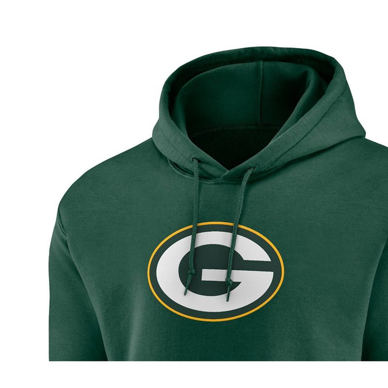 NFL Green Bay Packers Long Sleeve Core Big &#38; Tall Fleece Hooded Sweatshirt, 3 of 4