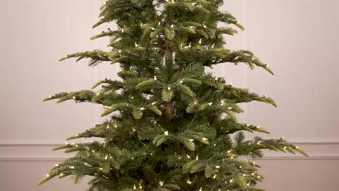 Puleo 4.5&#39; Pre-Lit Aspen Fir Artificial Christmas Tree Multicolor Lights, 2 of 5, play video