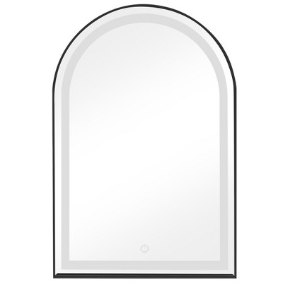 CSBDHOME 24" W x 36" H Recessed Framed Medicine Cabinet With LED Mirror