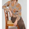 Women's Jacquered Half Zip Sweater - current air - 4 of 4