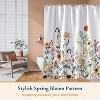 LunaLulinlk Floral Shower Curtain with Hooks – Heavy-Duty Mold/Mildew-Resistant - 4 of 4