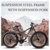 RISOKEYS 26 Inch Fat Tires Mountain Bike, 21-Speed All Terrain Bicycle with Disc Brakes & 4" Wide Fat Tire,for Adults Teenagers - 4 of 4