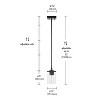 Globe Electric Pendant Light with Seeded Glass Shade Matte Black - 2 of 4