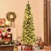 TopComfy Christmas Tree Stand 7.5FT Prelit Snow Dipped Tree with Realistic Branches for Holiday Decor, Green, 30"*30"*88.5" - 2 of 4