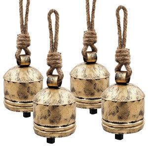 NAYSAYE Party Decoration and Accessories Iron Hanging Bell Set for Holiday Celebration, Gold, 4.5"*6.1"*0.66" - 1 of 4