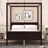 Okak Minimalsit Roof Canopy Bed Frame with Headboard & Slat Support,Modern Small Daybed Student Bed for Bedroom,Study - 2 of 4