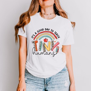 Simply Sage Market Leopard Teach Tiny Humans Short Sleeve Tee - 1 of 4