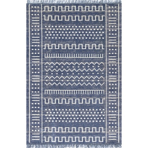 Outdoor Rug Door mat Entryway Rug 2X4.3' Cotton Reversible Patio