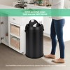 Commercial-Grade 17 Gal/65L Stainless Steel Trash Can w/ Noise-Reducing Swing Lid - Heavy-Duty Round Bin for Kitchen/Restaurant/Office - 2 of 4