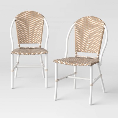 Suffield 2pk Wicker Patio Dining Chairs - Natural - Threshold™