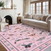 Insect Area Rug Washable Rugs, Botanical Non Slip Stain Resistant Large Carpet for Living Room Bedroom Dining Room Nursery Farmhouse Hallway Entryway - 3 of 4