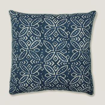 25" Merida Indigo Floor Pillow Blue - Pillow Perfect