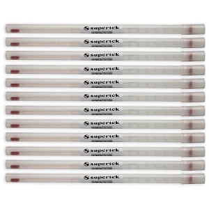 Supertek® Lab Thermometer, Red Liquid, -20-110C/0-230F, Partial, Pack of 12 - 1 of 3