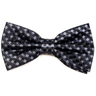 Men's Plaid Pre-tied Adjustable Length Bowtie - Formal Tuxedo Solid Color