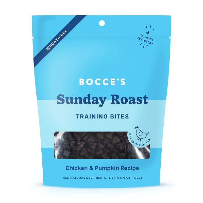 Bocce&#39;s Bakery Sunday Roast Training with Chicken and Pumpkin Flavor Dog Treats - 6oz, 1 of 5