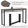 4 Piece Table Set Modern Counter Height Pub Table Set Long Console Table With 3 Stools For Dining Room Bistro - image 4 of 4