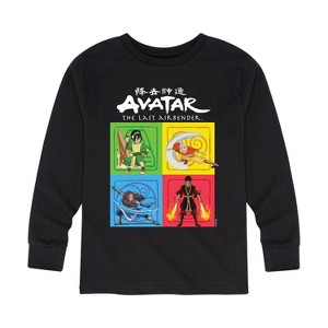 Boys' - Avatar: The Last Airbender - Four Elements Square Long Sleeve Graphic T-Shirt - 1 of 4