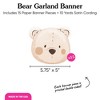 Big Dot of Happiness Teddy Bear Garland Banner, We Can Bearly Wait Baby Shower Decorations Backdrop, 15 Feet of Cord, 15 Paper Teddy Bear Faces - 4 of 4